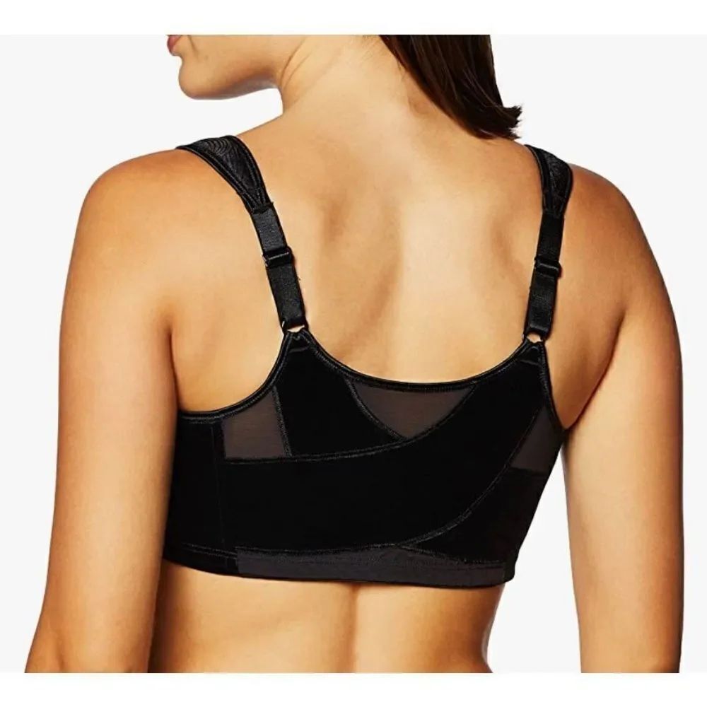 Playtex Women's 18 Hour 36B BLACK Front Close Wirefree Back Support Posture Full - Picture 6 of 13
